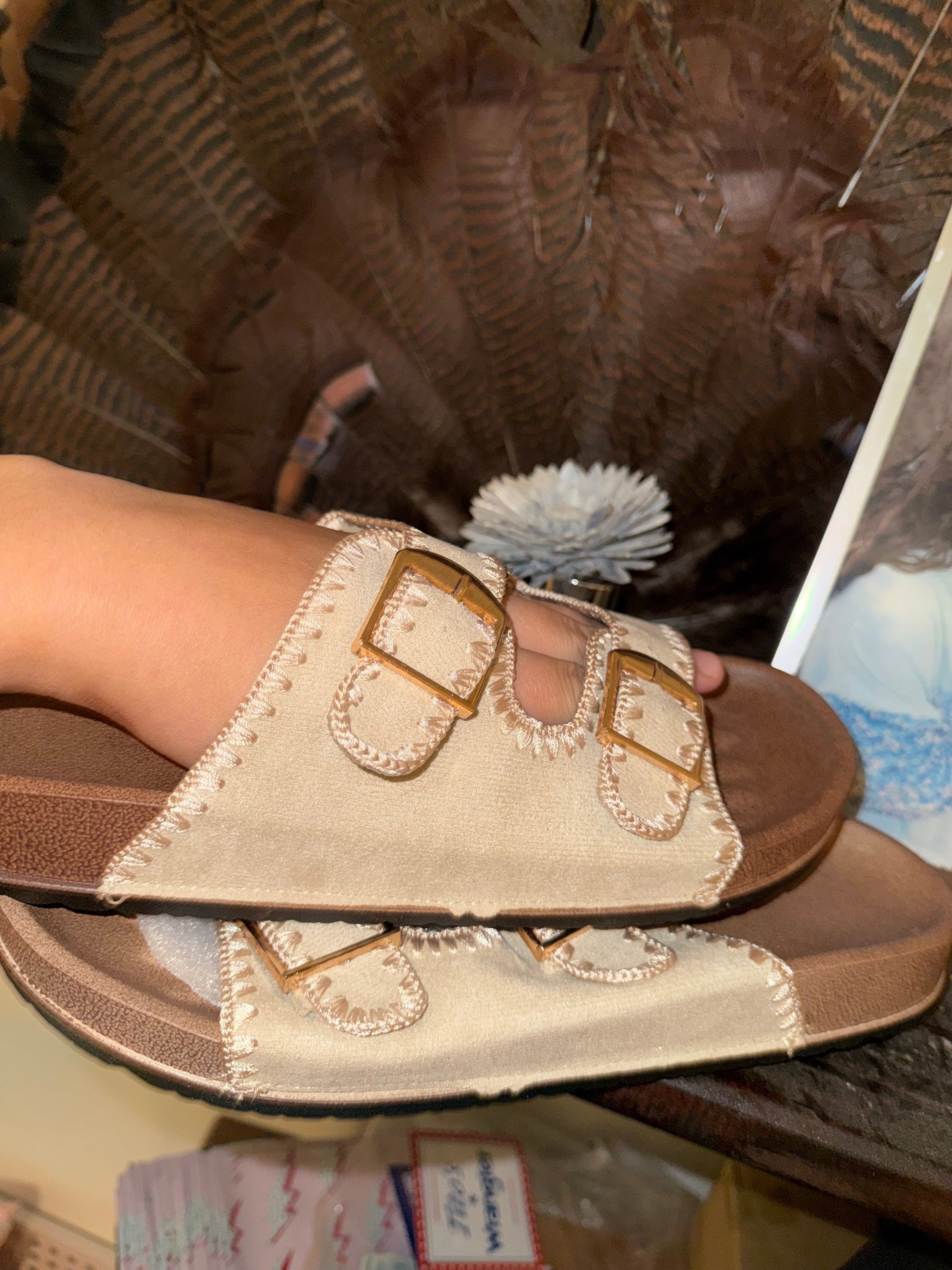 Tan Strap Sandals