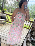 Floral Self Tie Dress