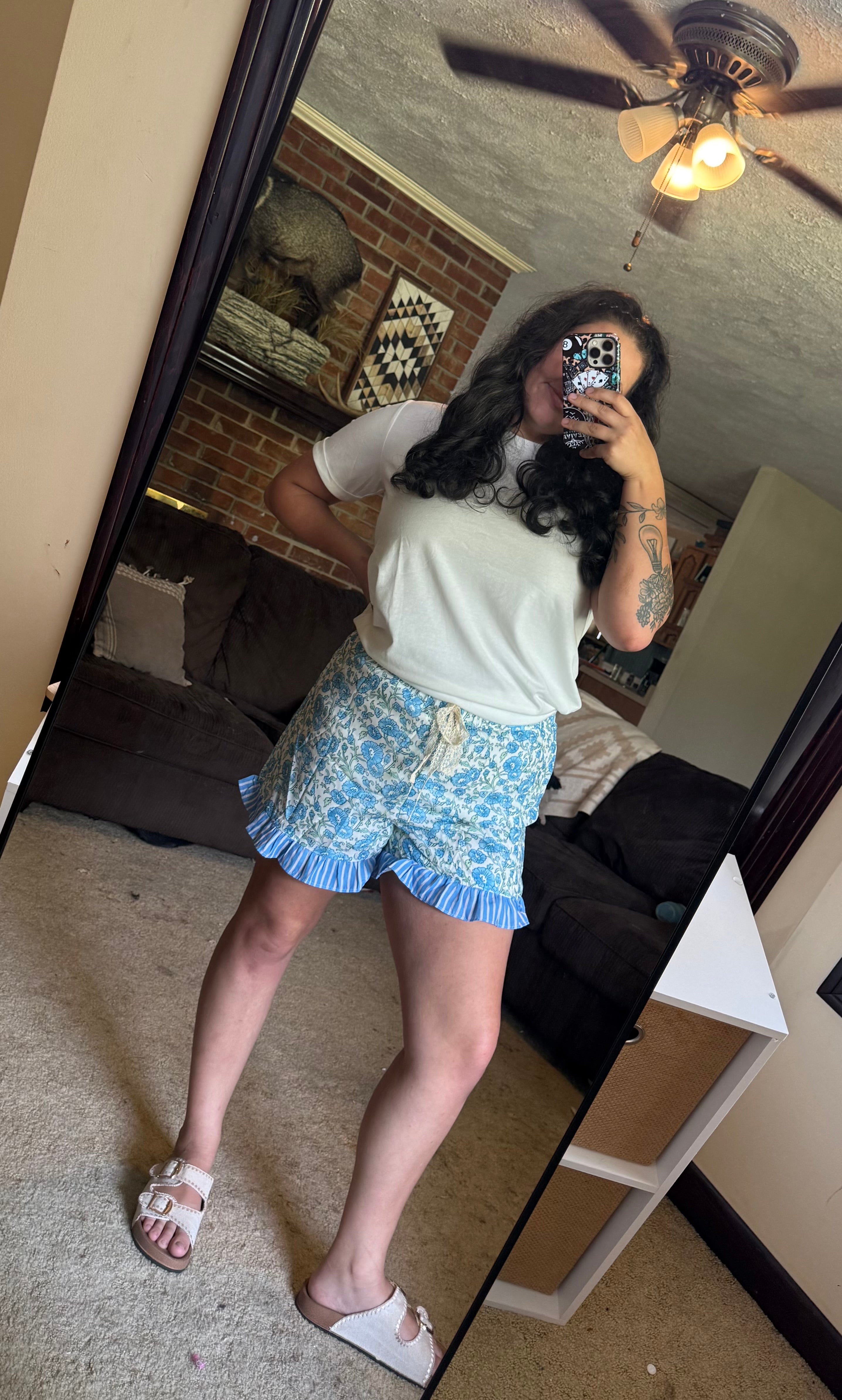 Floral Hem Shorts