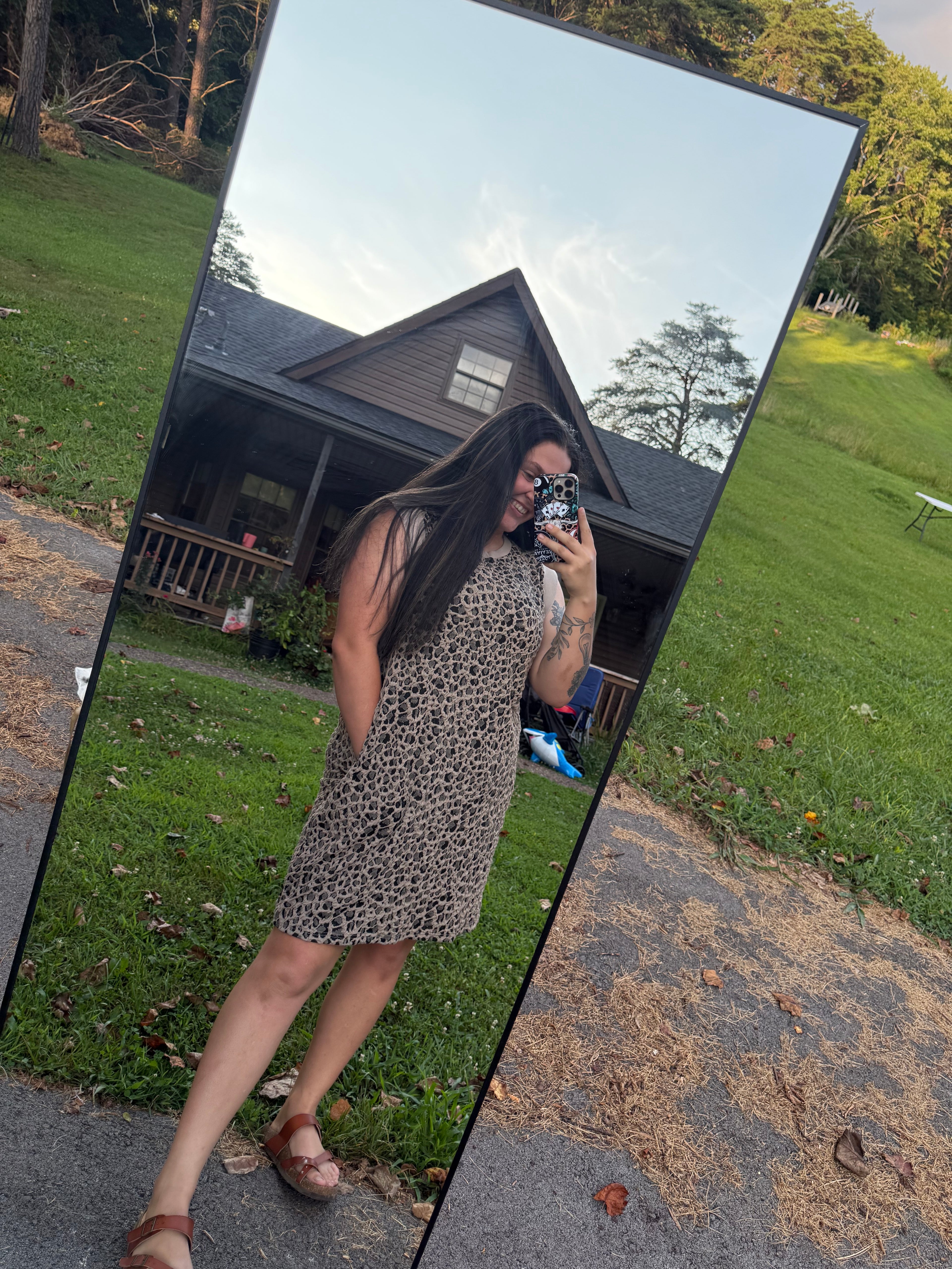 Cheetah Print Sleeveless Dress