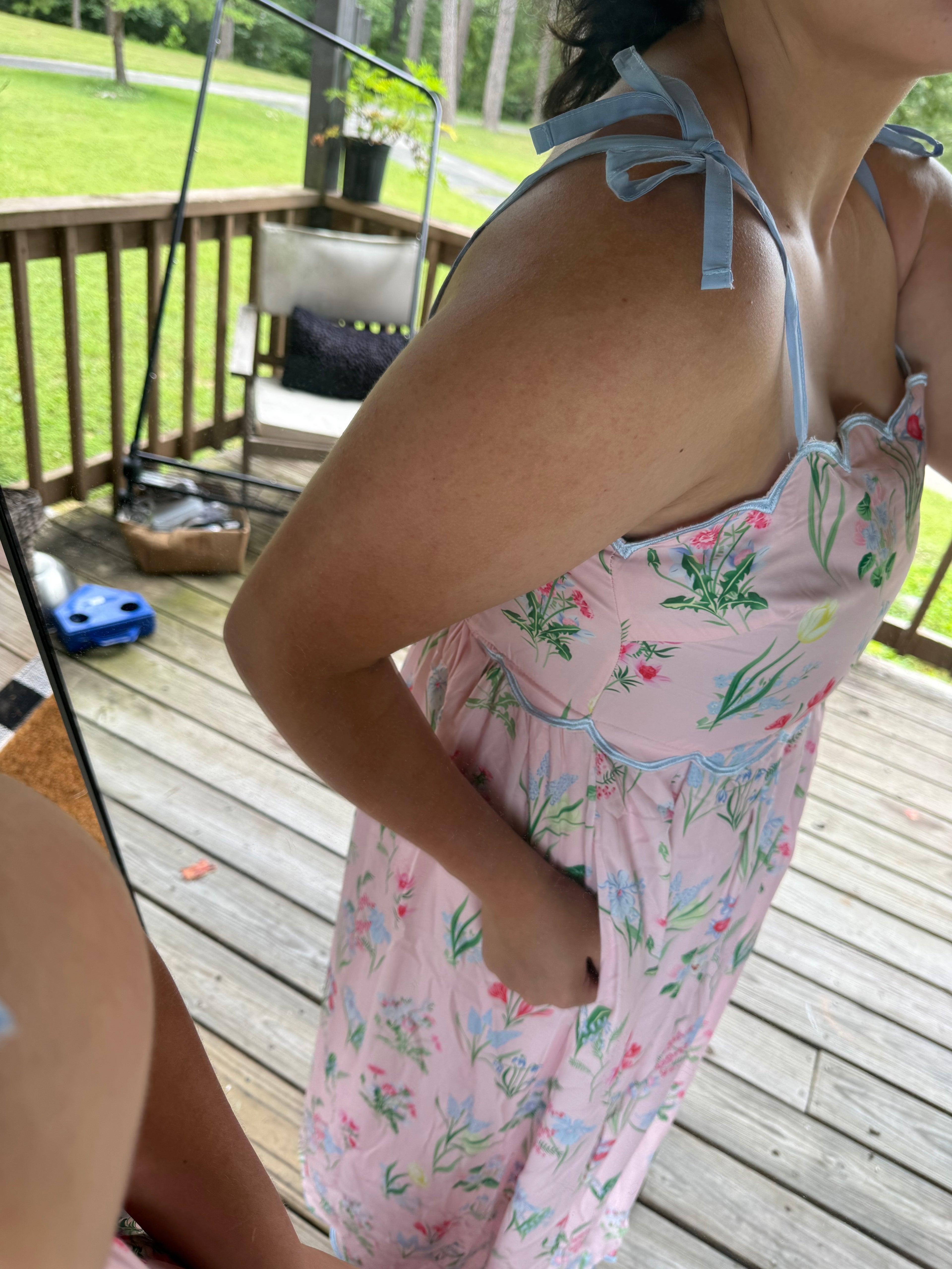 Floral Self Tie Dress