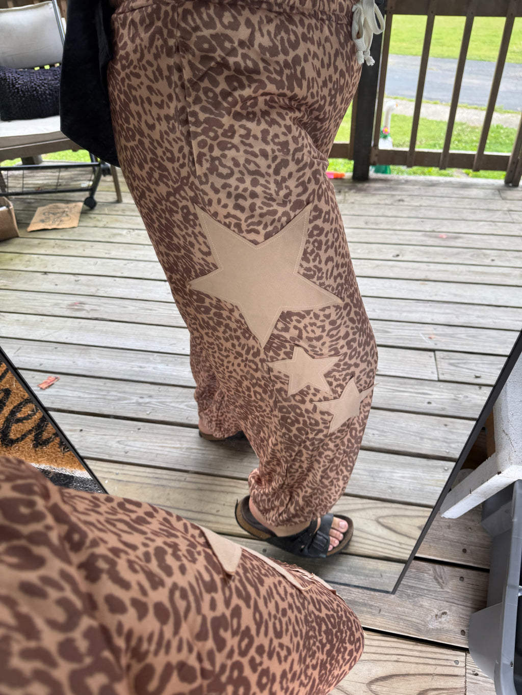 Cheetah Print Star Joggers