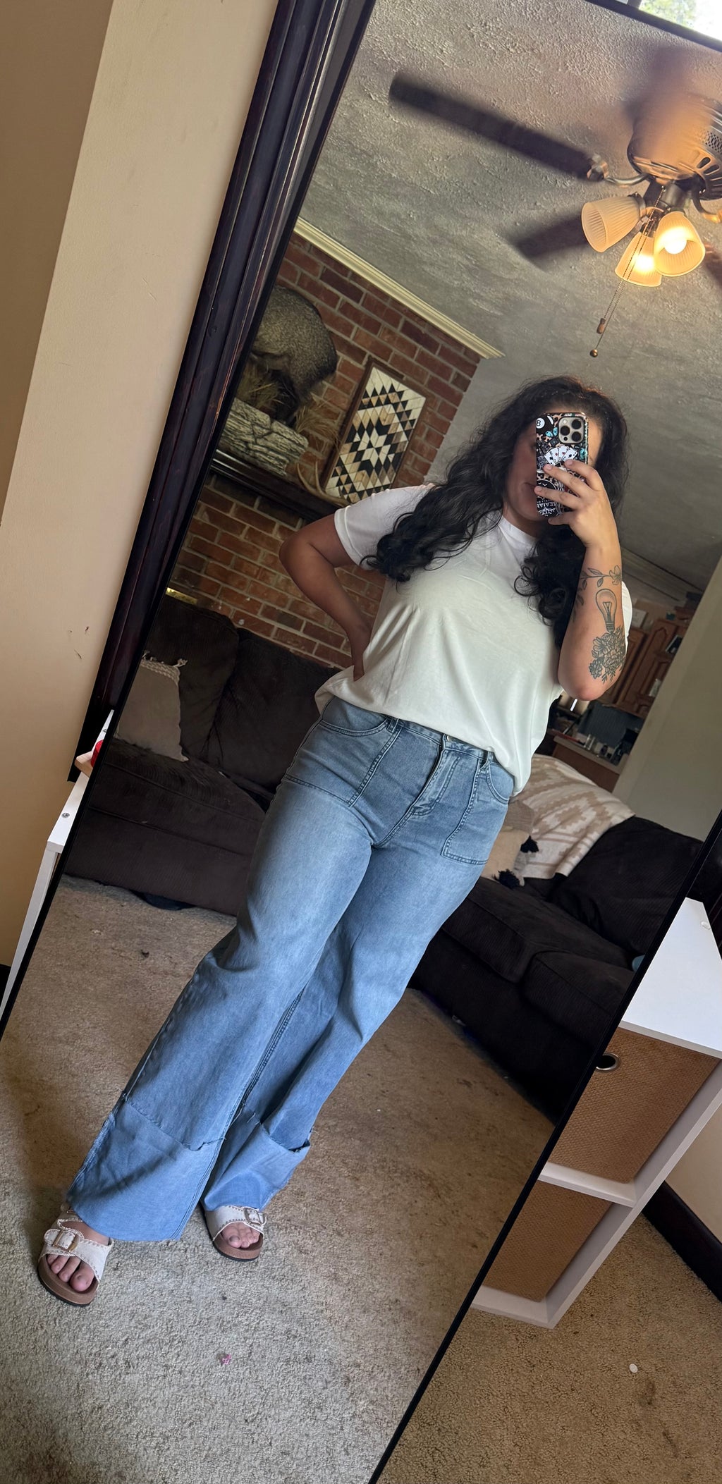 Turn Up Cuffed Jeans