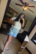 Floral Hem Shorts