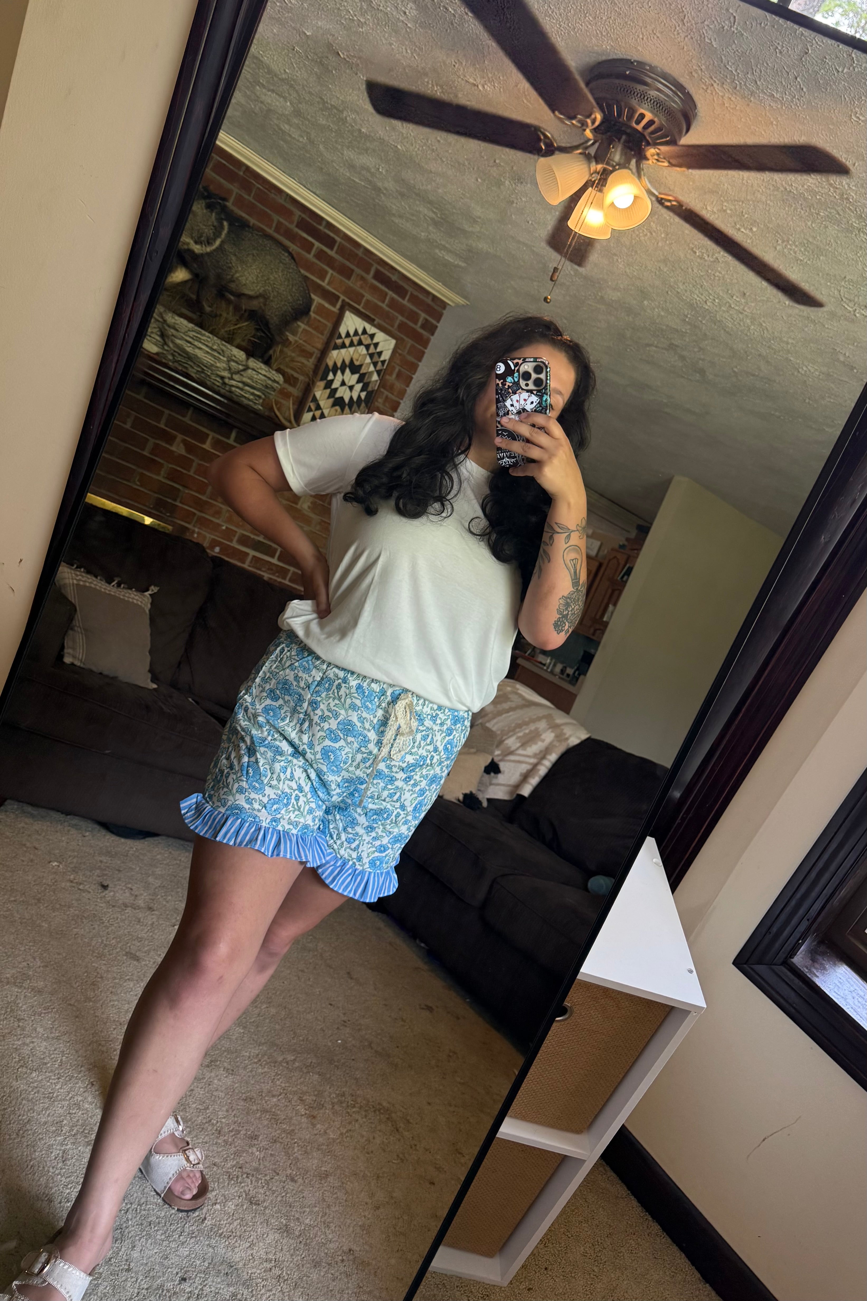 Floral Hem Shorts