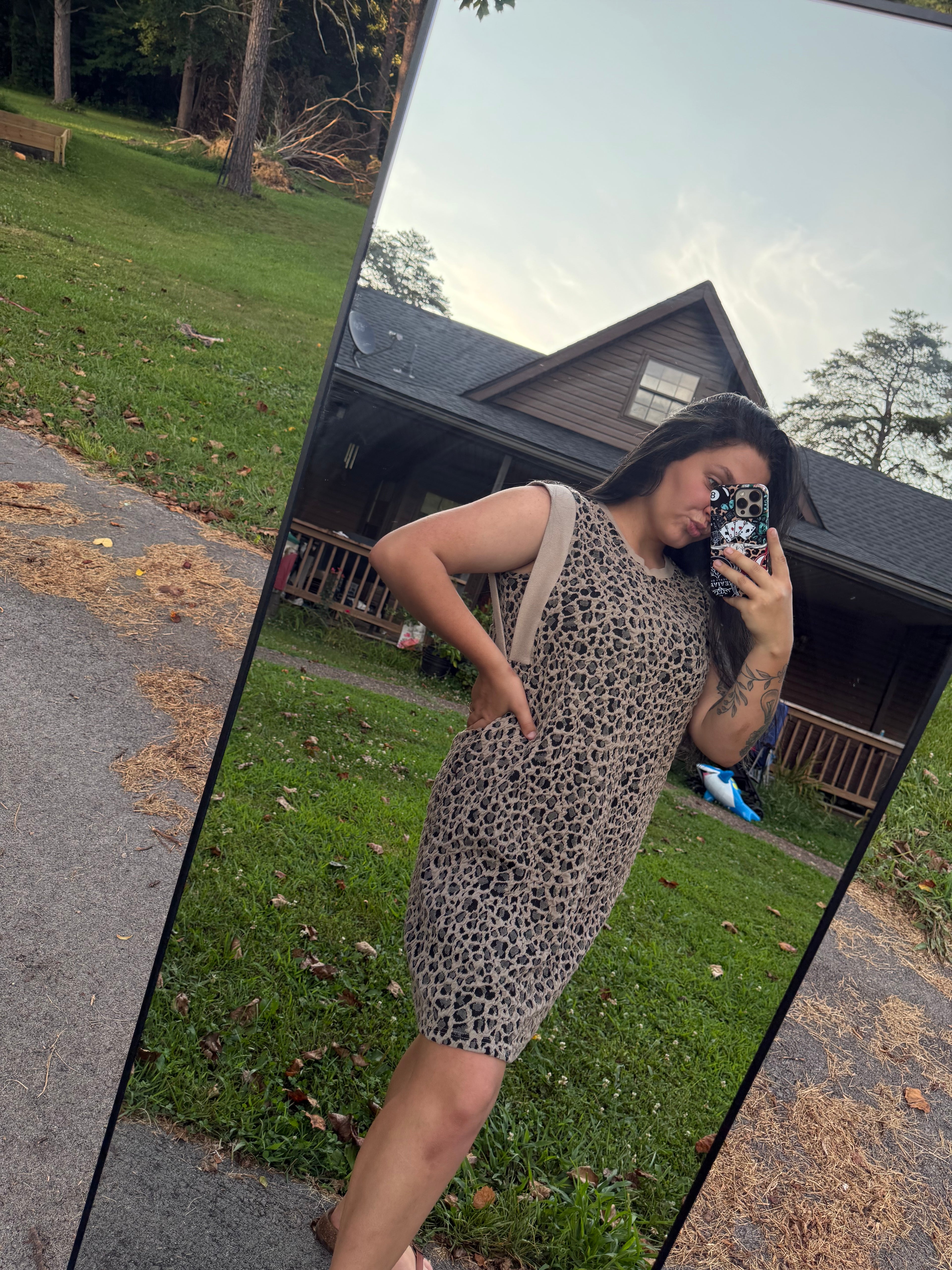 Cheetah Print Sleeveless Dress