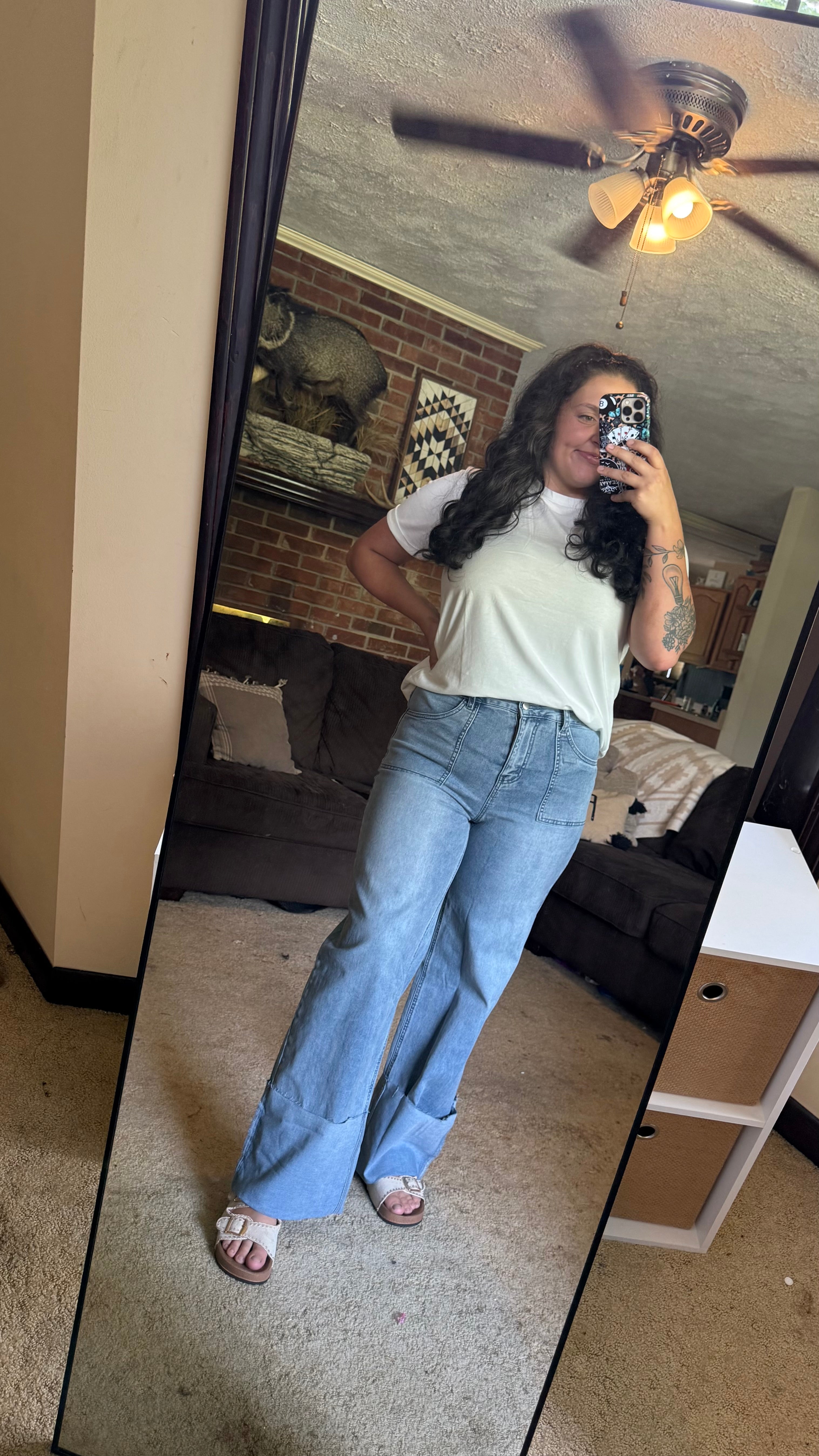 Turn Up Cuffed Jeans