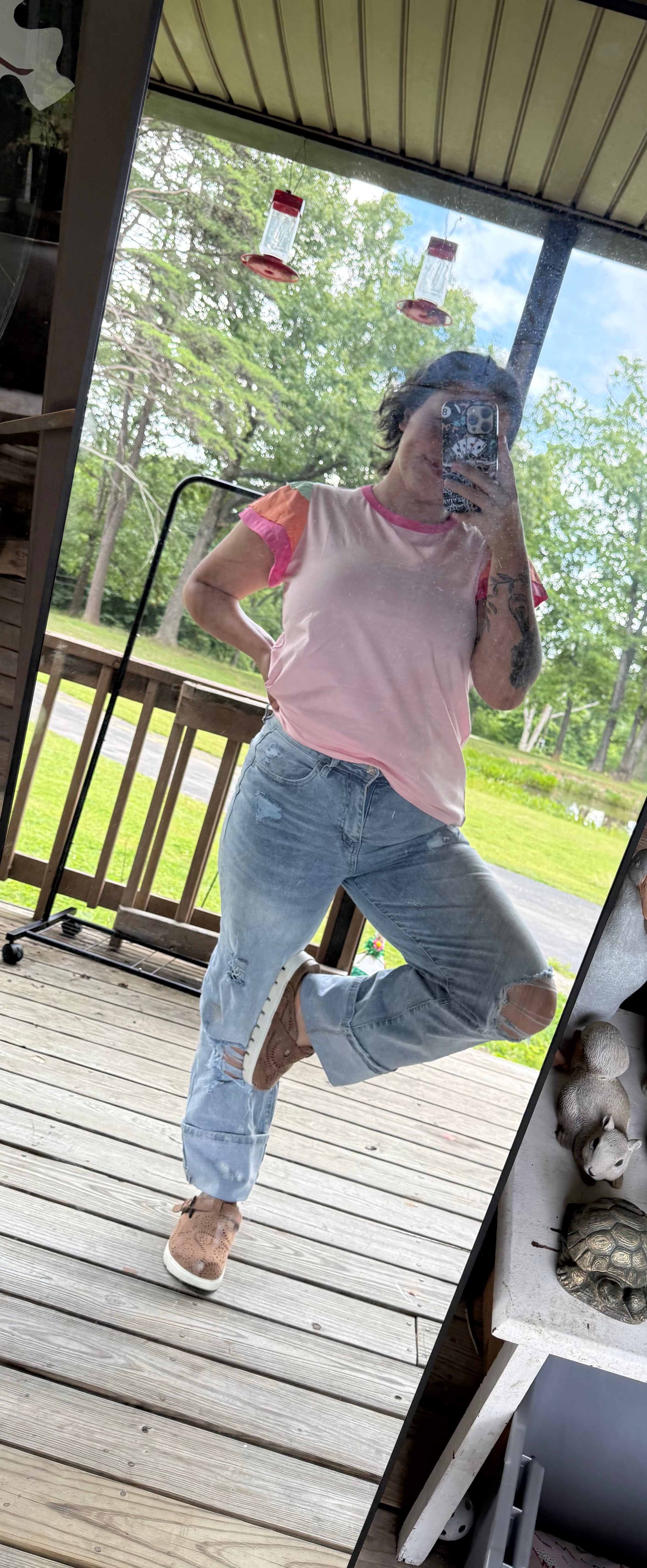 Ripped Cuff Jeans